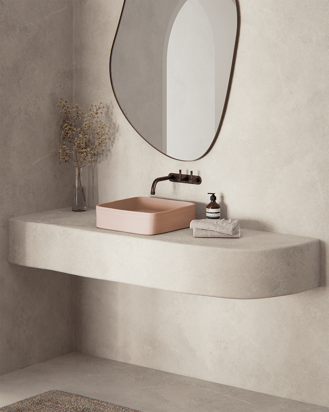 Cast Basin (Blush Pink)