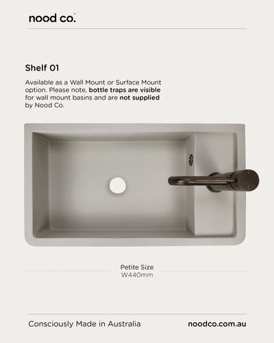 Shelf 01 Basin - Wall Hung (Rowboat)
