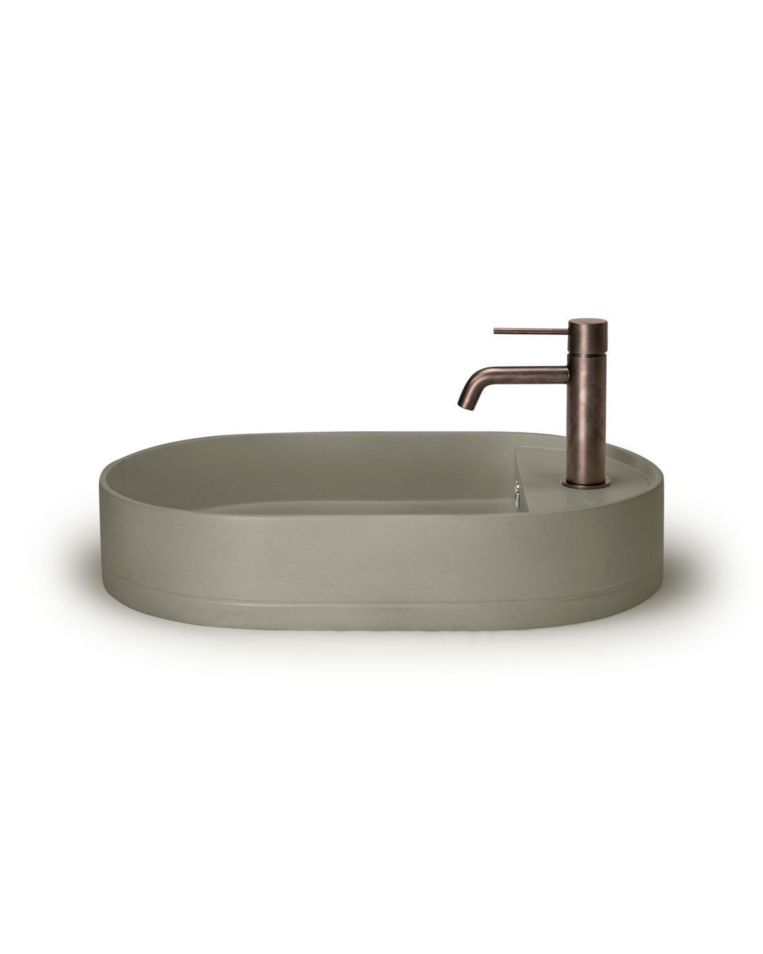 Shelf Oval Basin - Wall Mount (Olive)