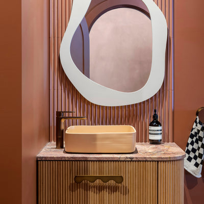 Cast in Pastel Peach – Bathroom