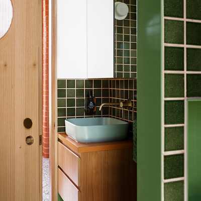 Cube in Powder Blue – Bathroom