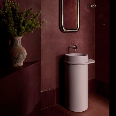 Hoop Cylinder with Tray in Lilac – Powder room