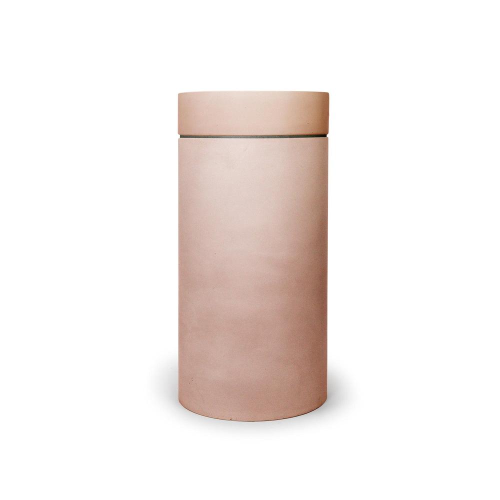 Cylinder with Tray - Hoop Basin (Pastel Peach,Pastel Peach)