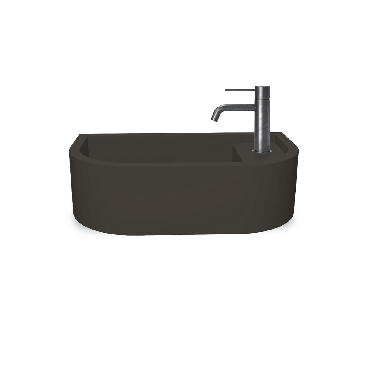 Loop 01 Basin - Overflow - Wall Hung (Charcoal,Tap Hole,White)