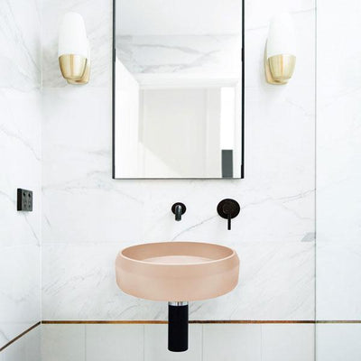 Prism Circle Basin - Wall Hung (Pastel Peach)