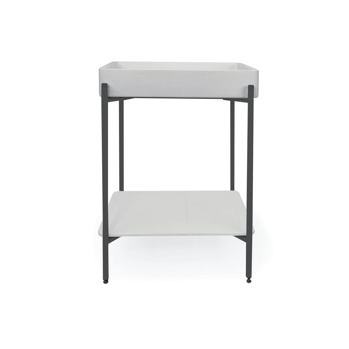 Vesl Rectangle Basin - Stand (Morning Mist,Black Frame)