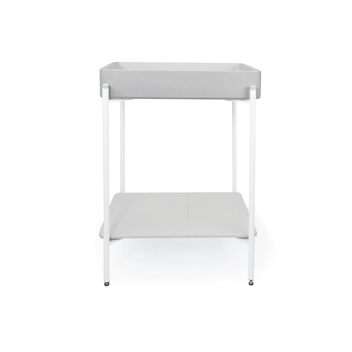 Vesl Rectangle Basin - Stand (Morning Mist,White Frame)